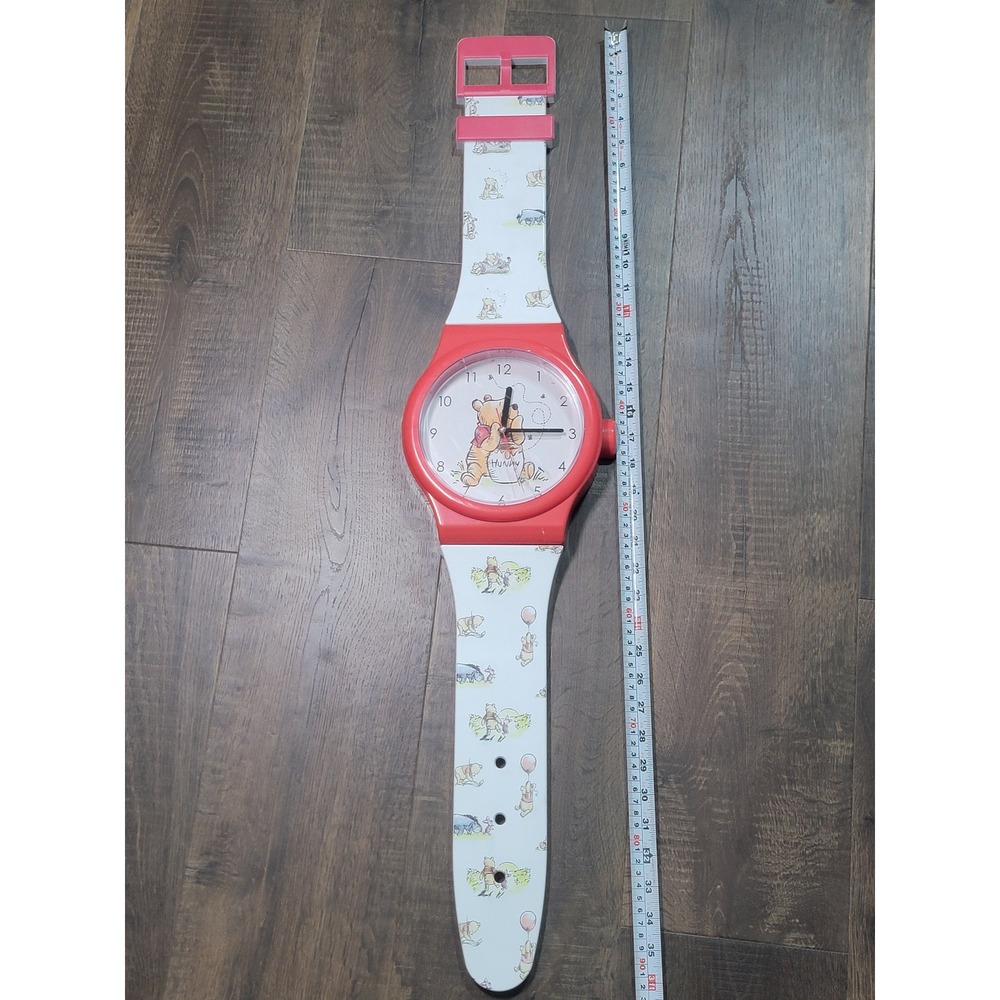 Disney Winnie the Pooh Giant Wristwatch‎ Wall Clock 36 Inch Red White WP3045